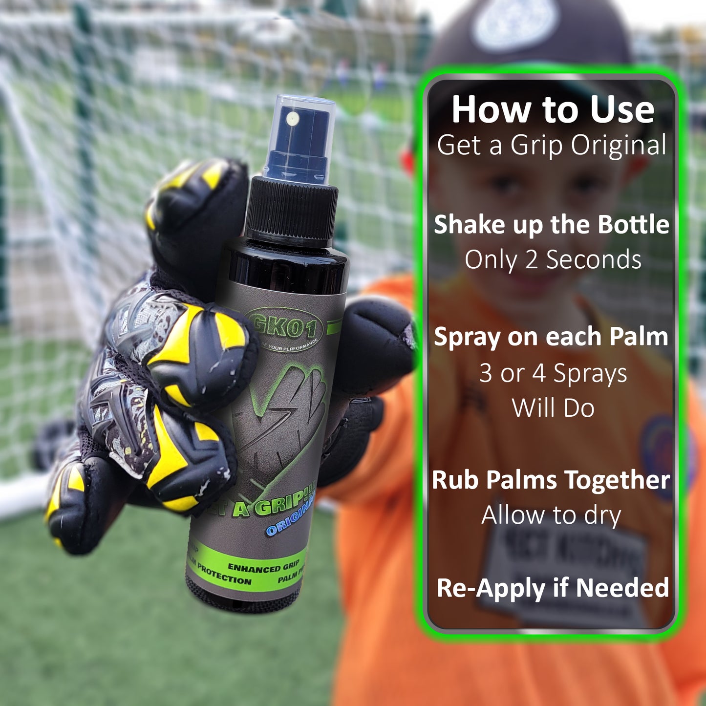 GK01 Grip & Clean Essential Goalkeeper Glove kit