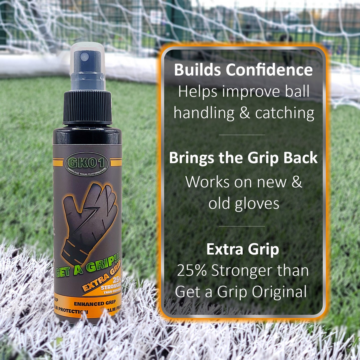 GK01 Get a Grip EXTRA GRIP Goalkeeper Glove Grip Spray, 120ml