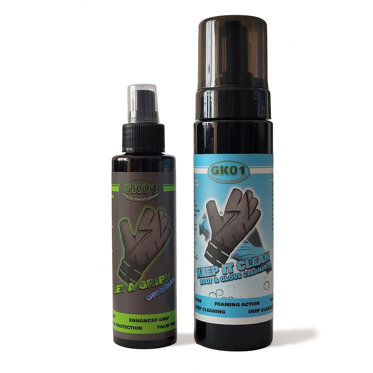GK01 Grip & Clean Essential Goalkeeper Glove kit