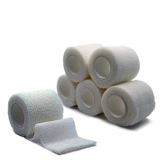 6 Pack - GK01 Elastic Self-adhesive Sports Tape - 5cm x 4.5m - Finger, Ankle, Wrist & Knee Support Tape