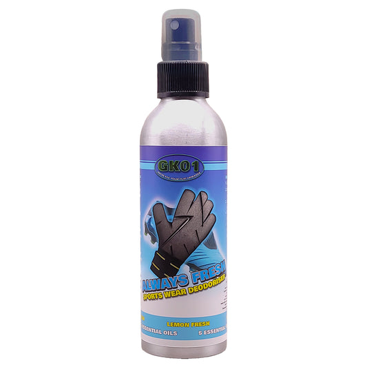Gk01 Always Fresh - Football Boot & Goalkeeper Glove Freshener & Deodoriser Spray - Lemon Fresh Scent - 120ml