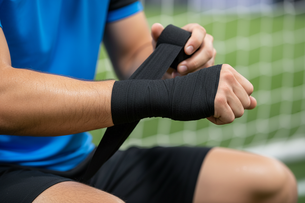 it should be a close up of the goalkeepers wrist